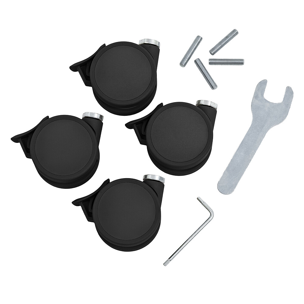 Lot de 4 Roues Nighti - Noir Stokke
