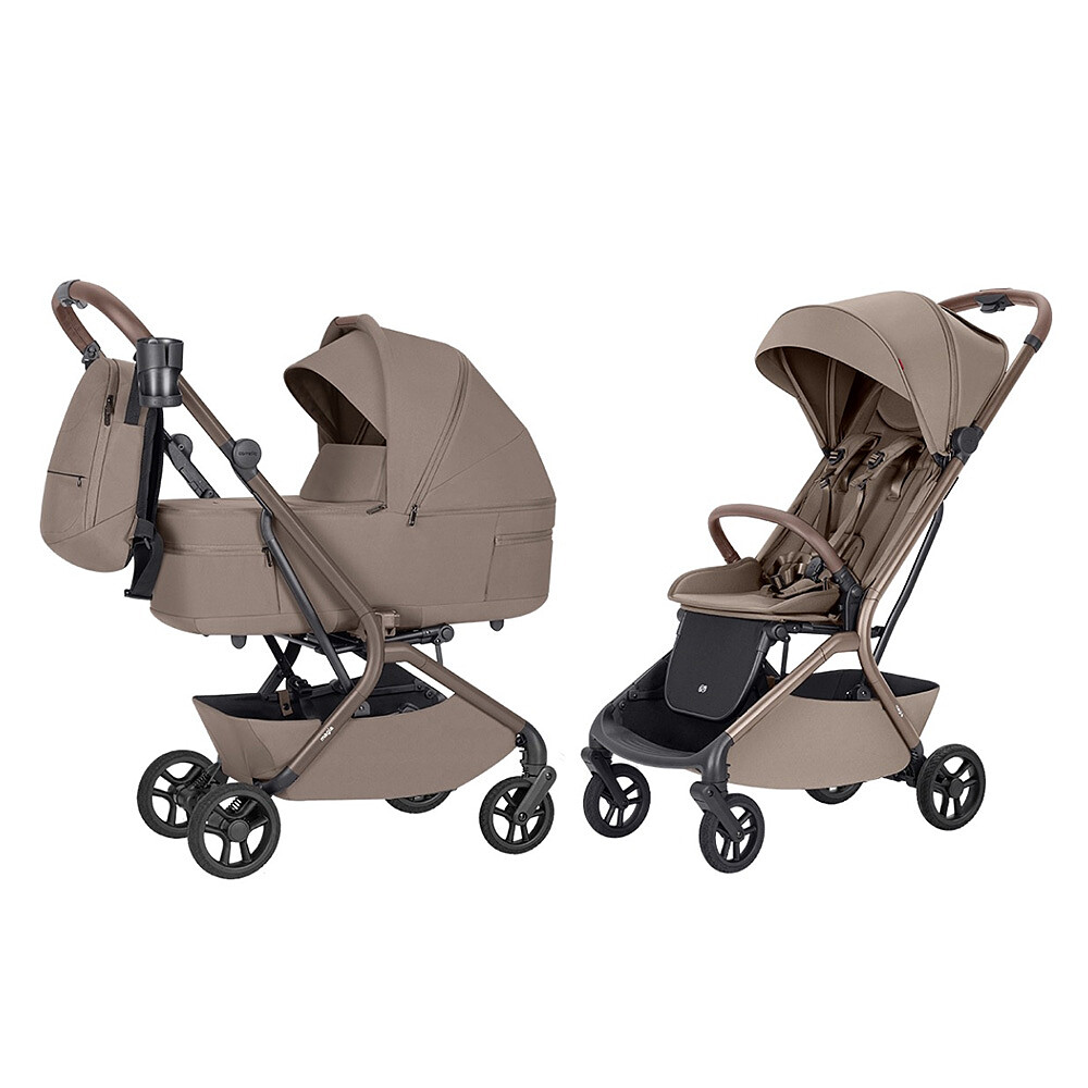 Poussette et Nacelle Pliable Magia 2.0 - Cocoa Beige Carrello