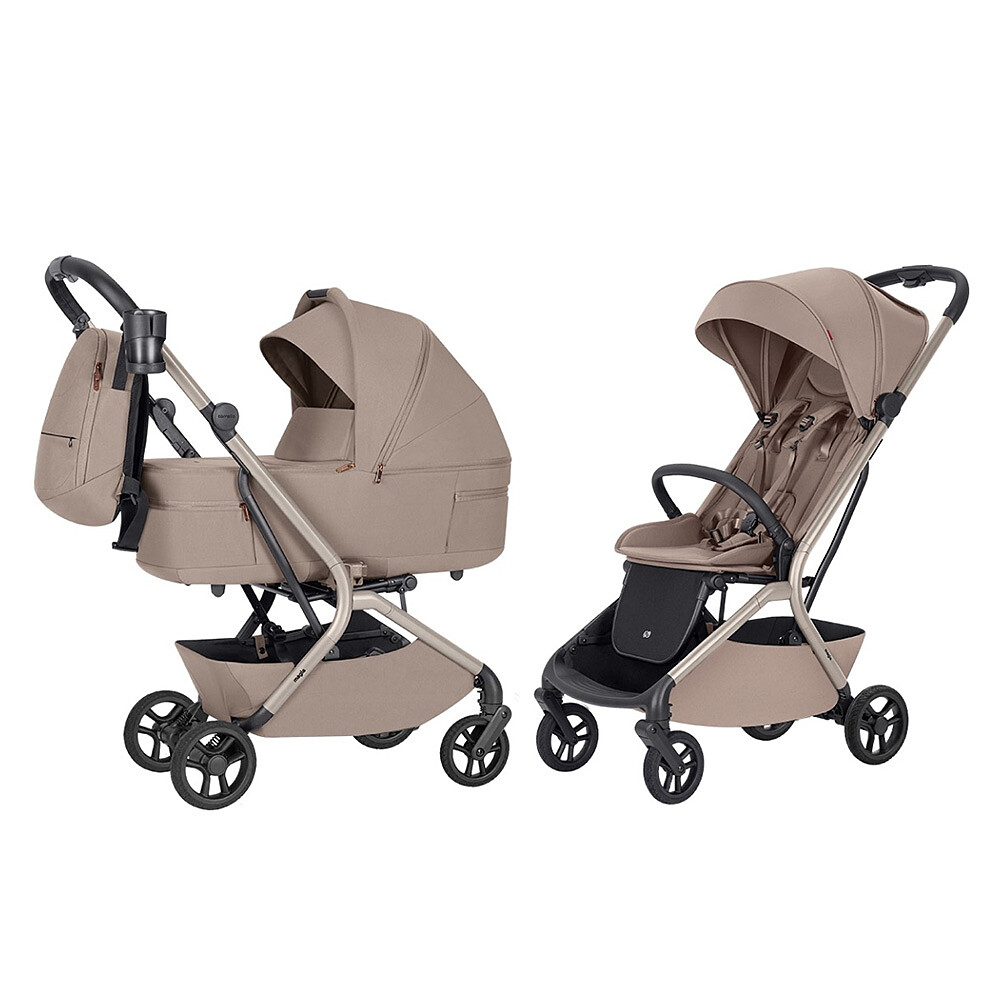 Poussette et Nacelle Pliable Magia 2.0 - Spice Beige Carrello