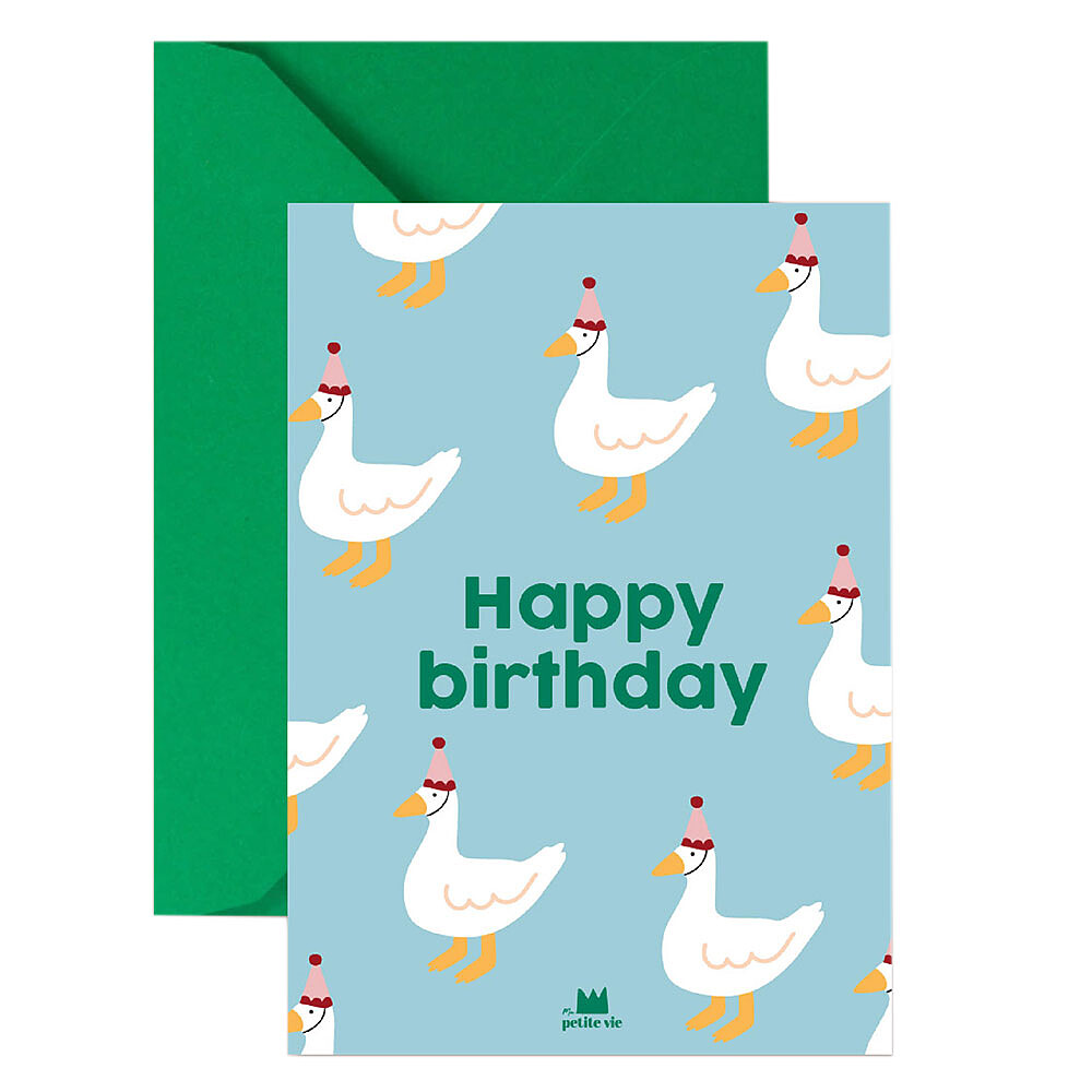 Carte Happy Birthday Oies Ma petite vie