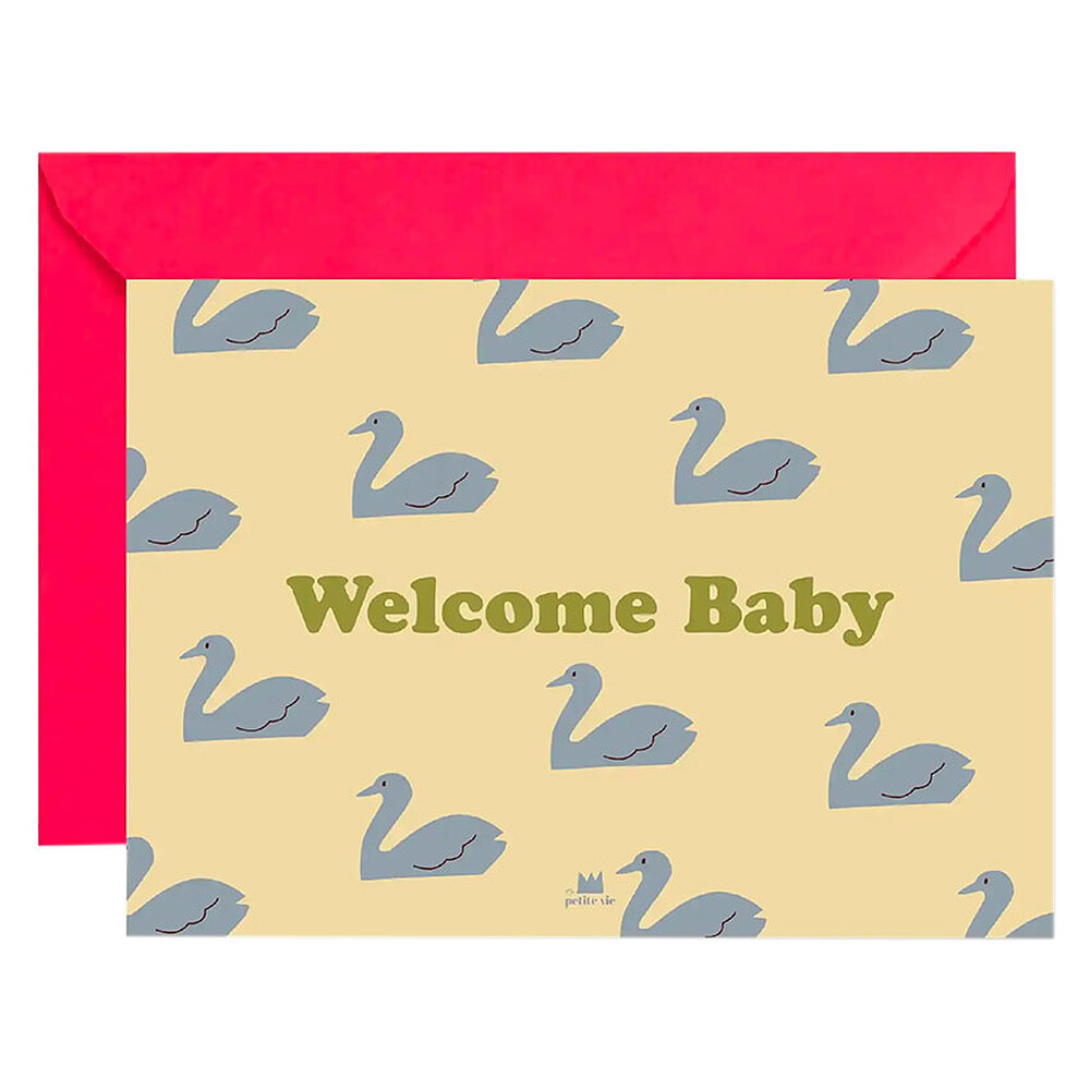 Carte Welcome Baby Cygnes Ma petite vie