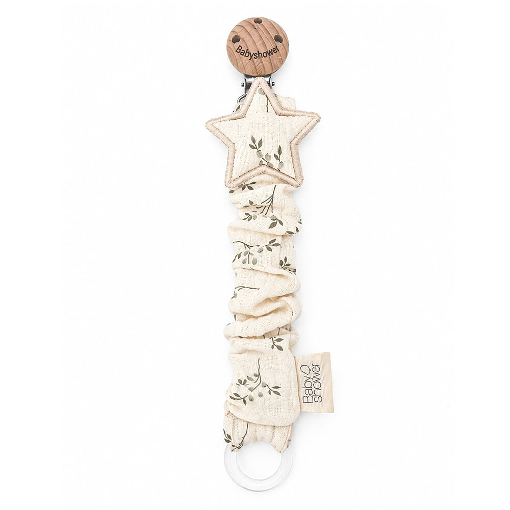 Attache Tétine Star - Olive Bloom Babyshower