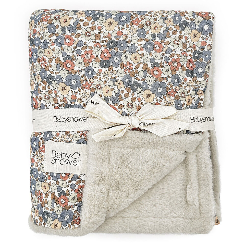 Couverture Polaire Large - Floral Meadow Babyshower