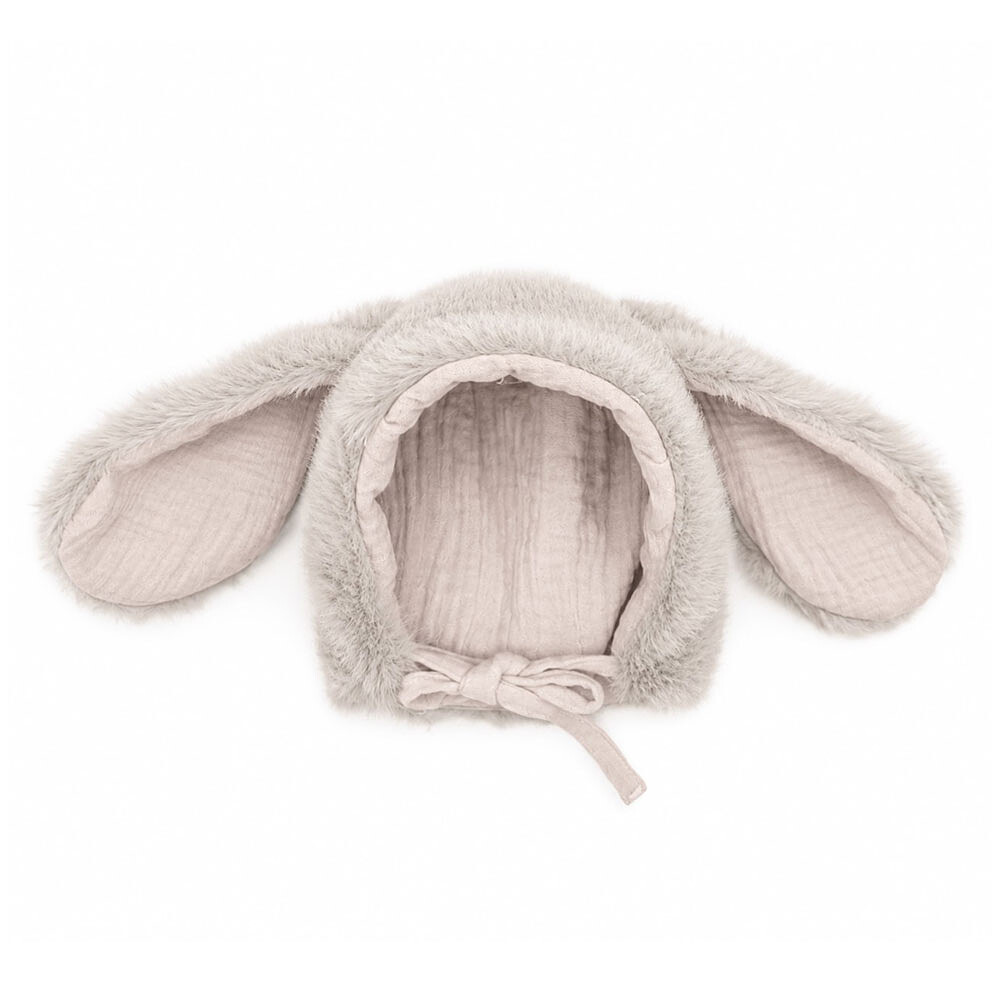 Bonnet Warmy Bunny Plushy Creme - 1/3 Mois Babyshower