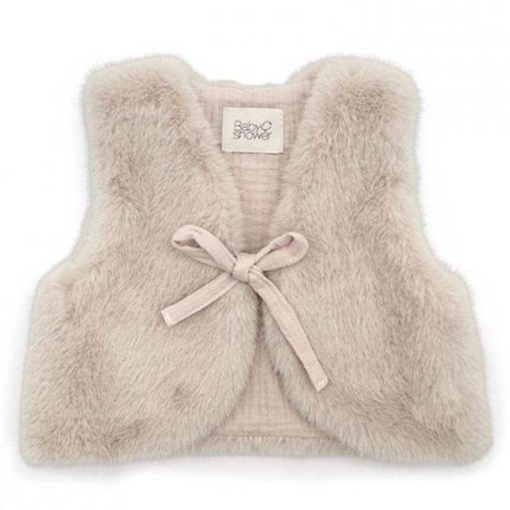 Gilet Bébé Warmy Plushy Creme - 1/3 Mois  Babyshower