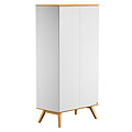 Armoire 2 Portes Nature - Blanc