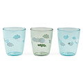 Lot de 3 Mini Verres Yummy Happy Clouds Vert - 120 ml