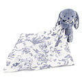 Doudou Augustin le Lapin - Toile de Jouy Bleu