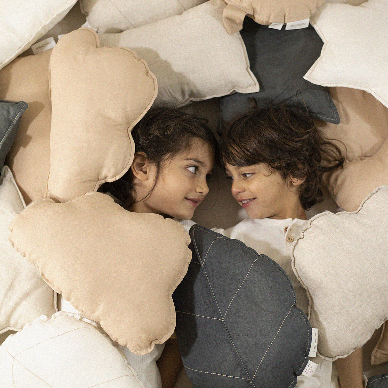 Avis Coussin Feuille Lin Français - Off White