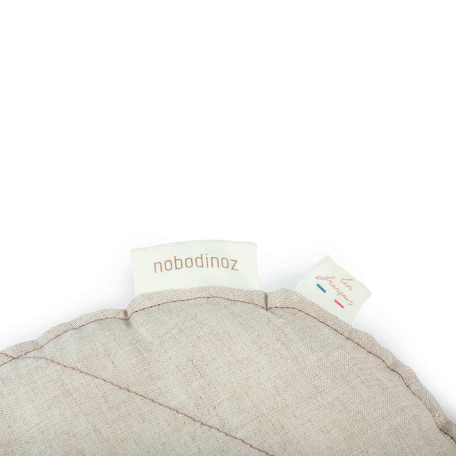 Coussin Feuille Lin Français - Greige Nobodinoz