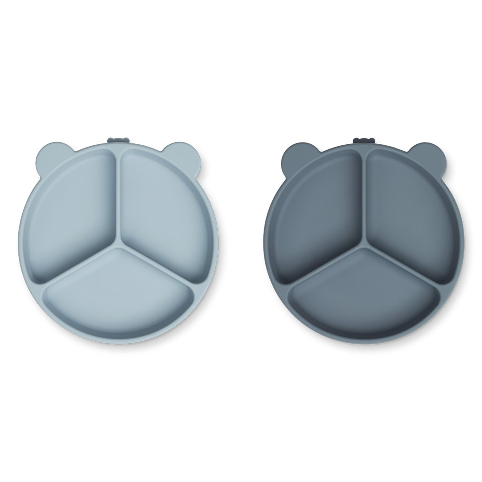 Lot de 2 Assiettes Compartimentées Stacy - Sea Blue Whale Blue Mix Liewood