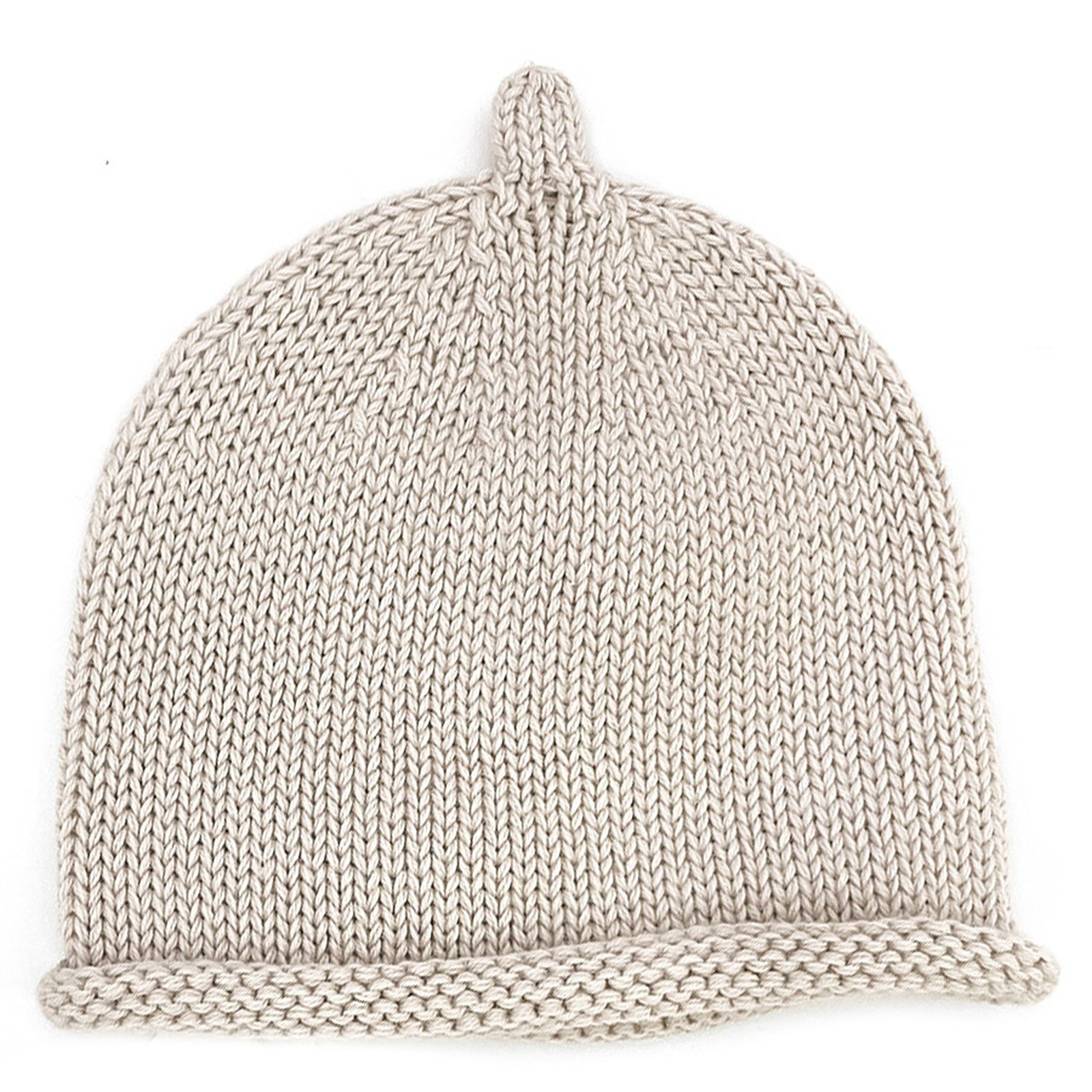 Bonnet de Naissance Tricot Beige - 0/1 Mois (Babyshower) - Couverture