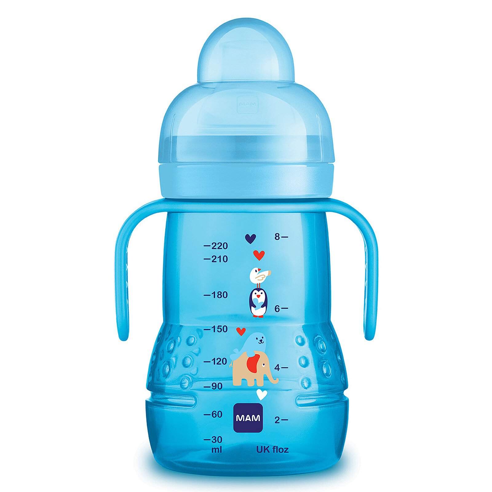 Biberon de Transition Bleu - 220 ml (Mam) - Couverture