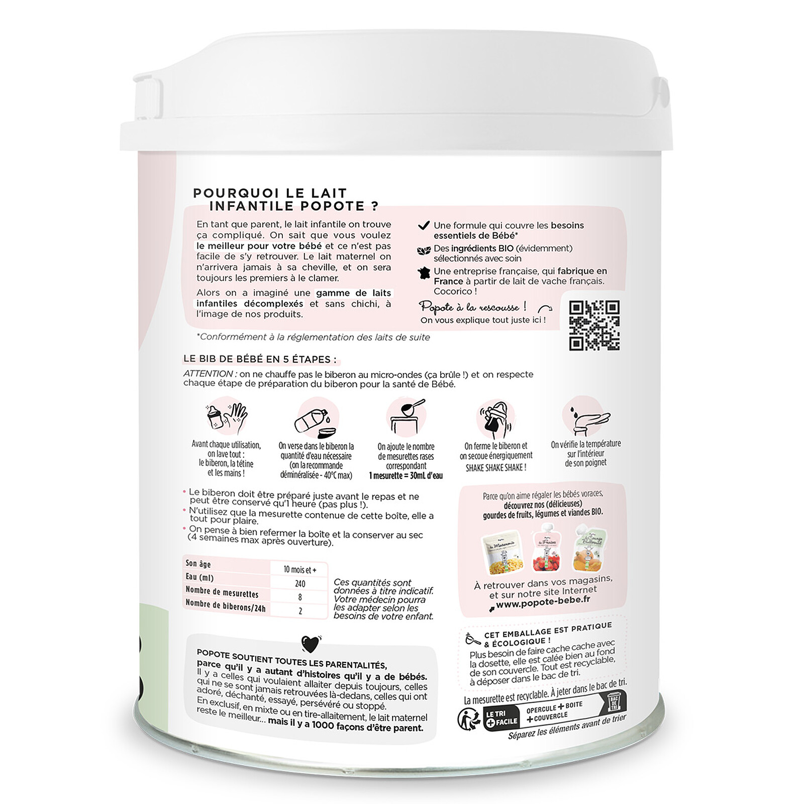 Avis Lait 3ème Âge Croissance Bio - 800 g