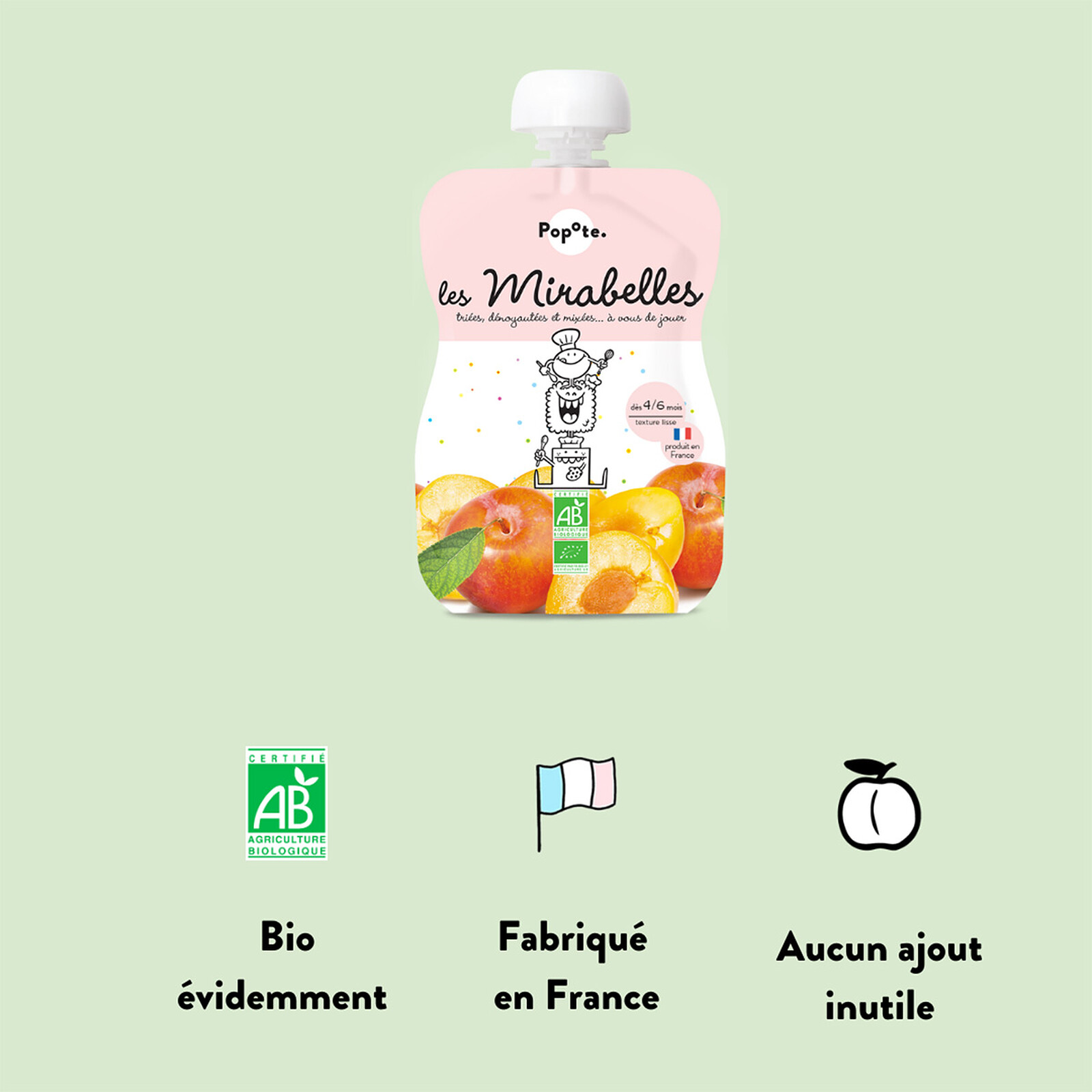 Avis Gourde Repas Bio Mirabelles - 120 g