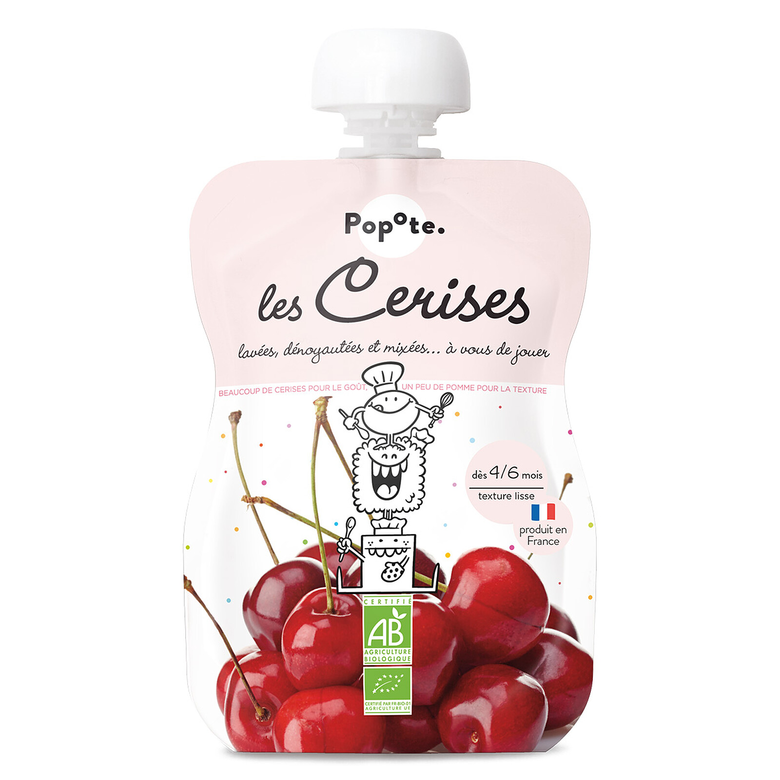 Gourde Repas Bio Cerises - 120 g Popote