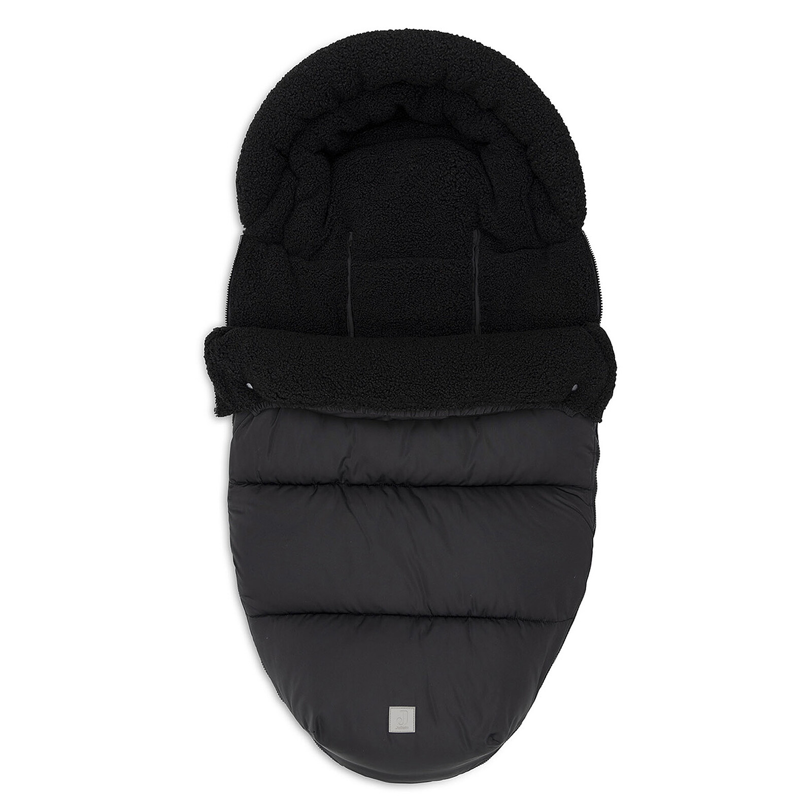 Chancelière Bébé Poussette Universelle - Couvre-pieds Hiver 80cm, Imperméable, Avec 10 Fentes Harnais, Noir