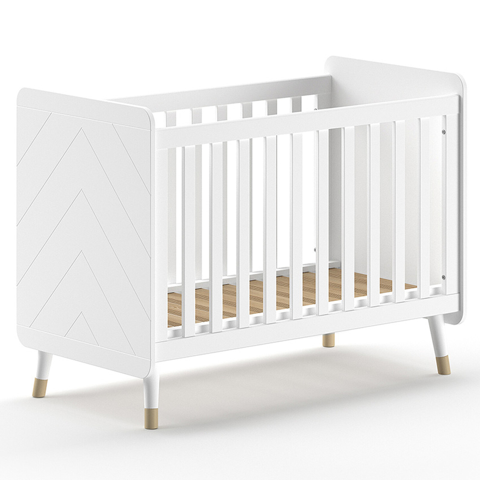Lit Bébé Réglable Billy Satin White - 60 x 120 cm JAXX