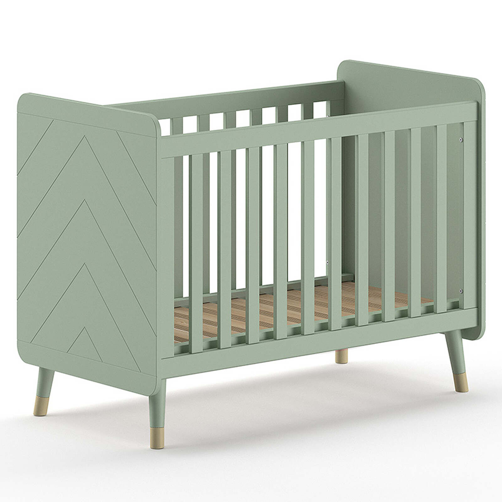 Lit Bébé Réglable Olive Green - 60 x 120 cm JAXX
