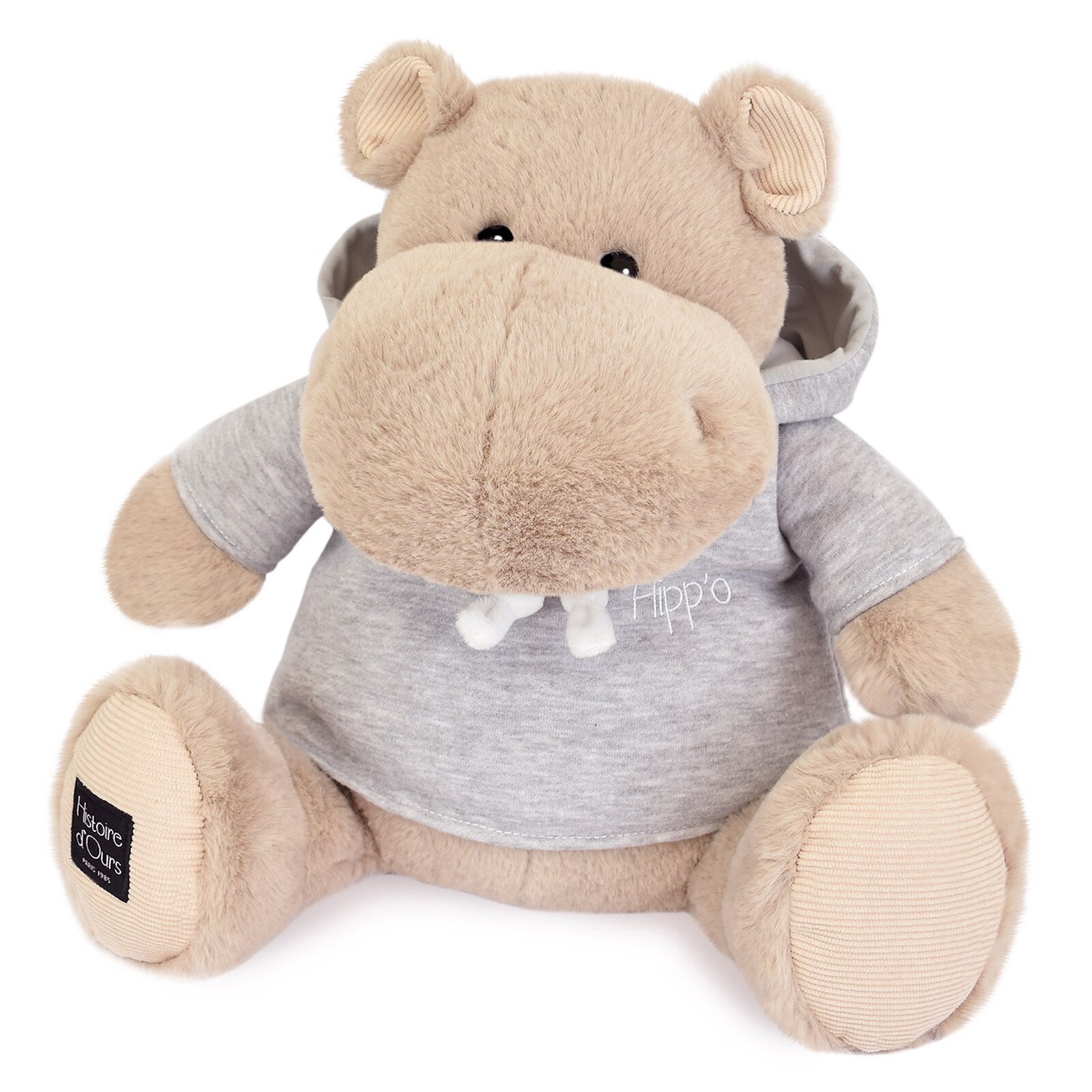 Peluche Ippopotamo Histoire D'Ours - Hippo Bandana 22 Cm - Morbido Pupazzo Beige Per Bambini - Regalo Di Nascita E Compleanno
