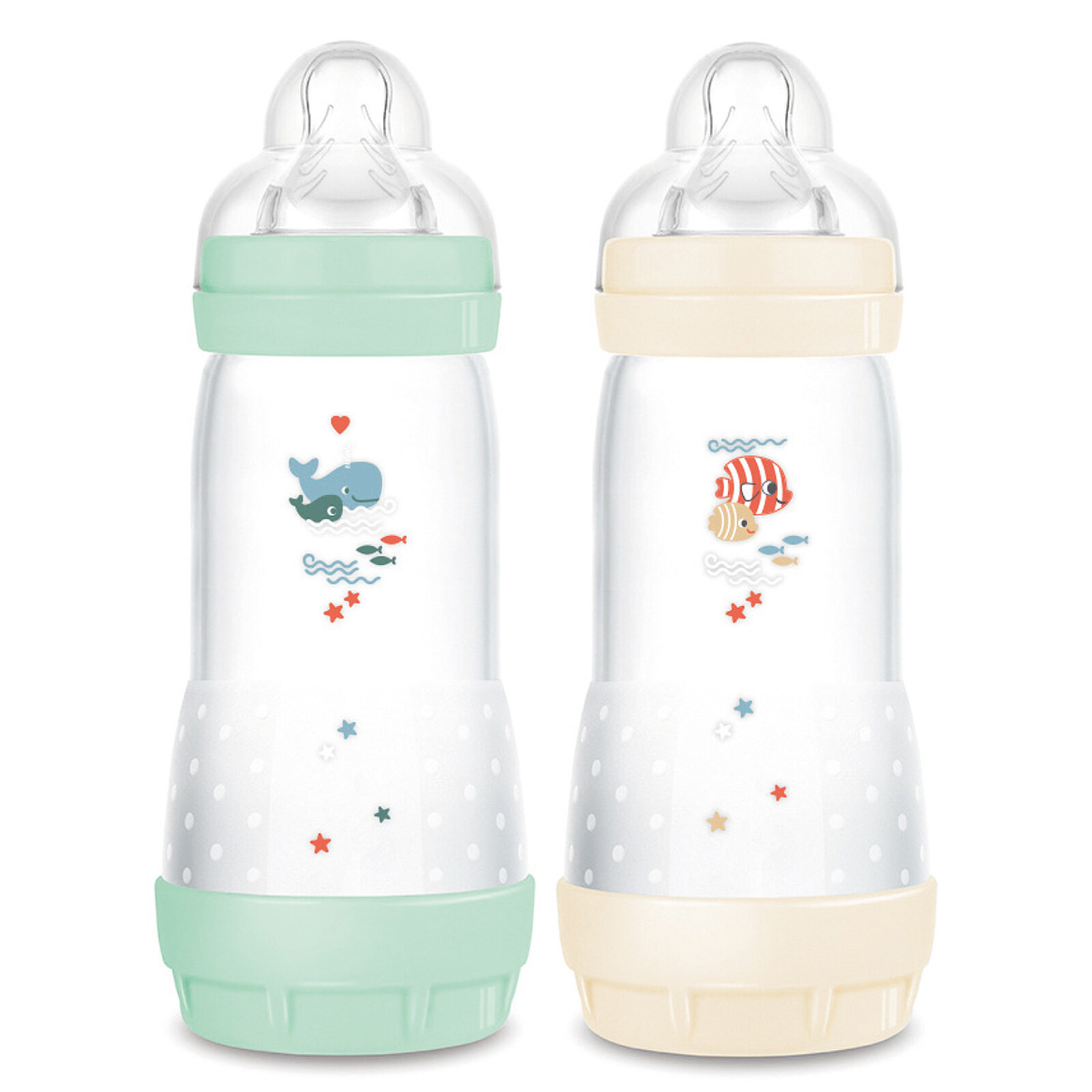 Lot de 2 Biberons Anti-coliques Easy Menthe et Coton - 320 ml (Mam) - Couverture