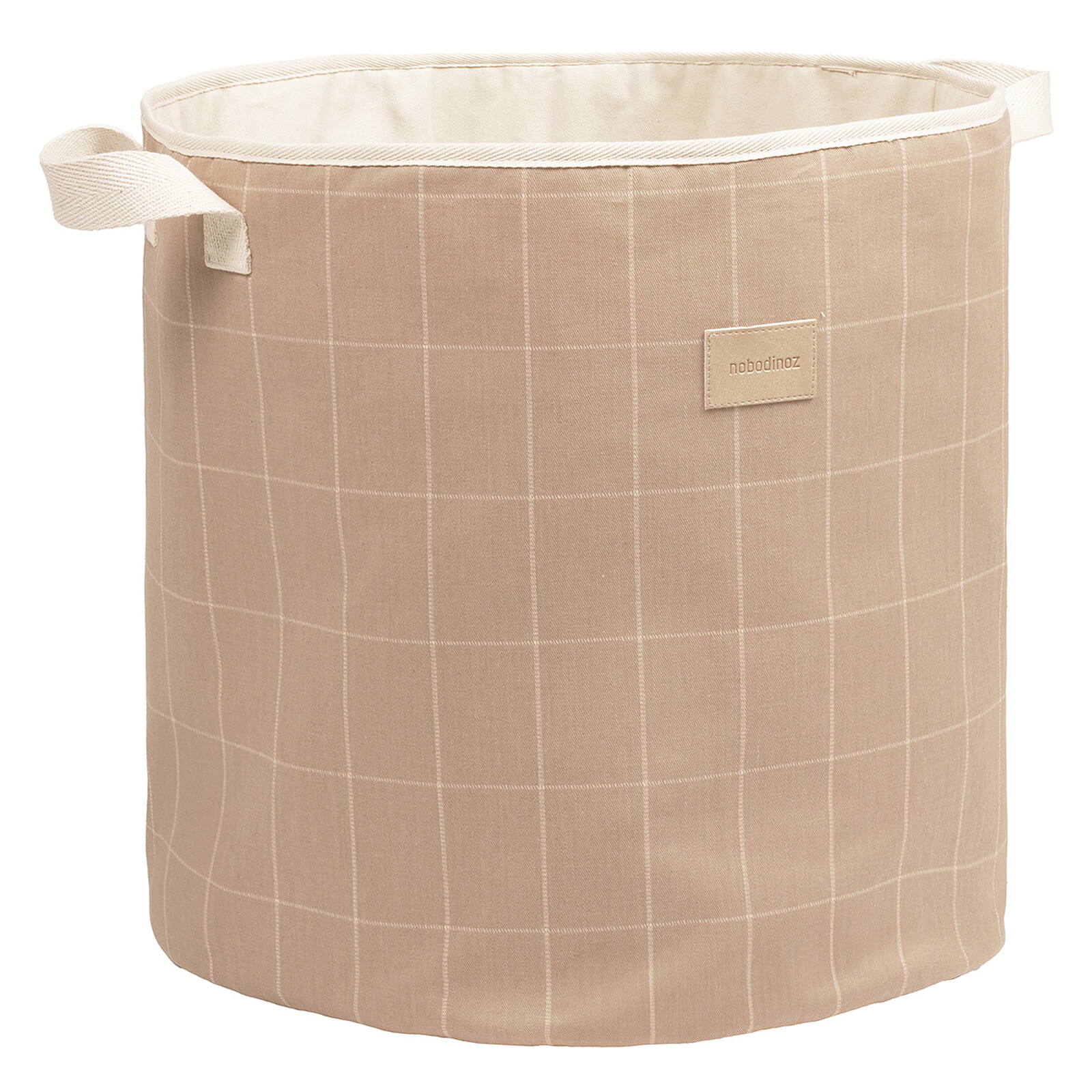 Panier de Rangement Playground - Taupe Grid Nobodinoz