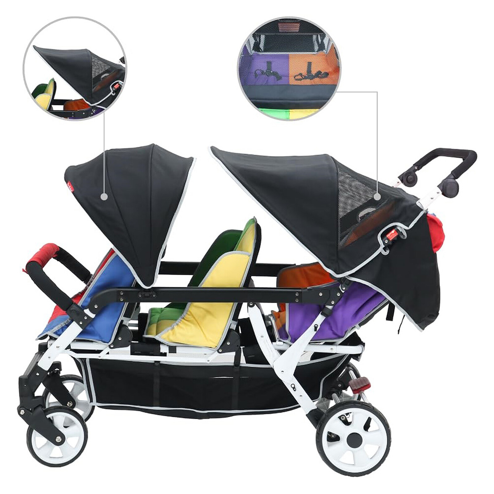 Poussette 6 Places H6E Familidoo