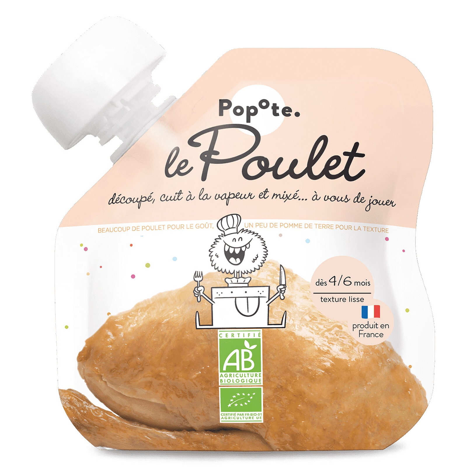 Gourde Repas Bio Poulet - 60 g Popote