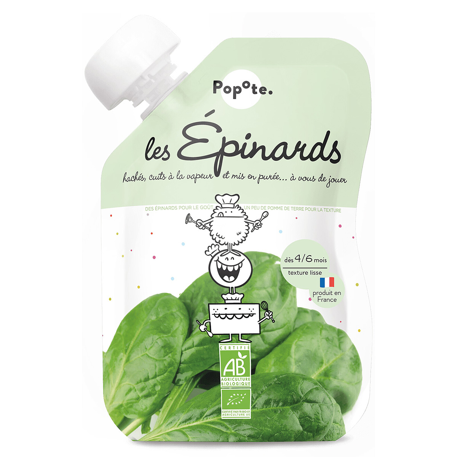 Gourde Repas Bio Epinards - 120 g Popote