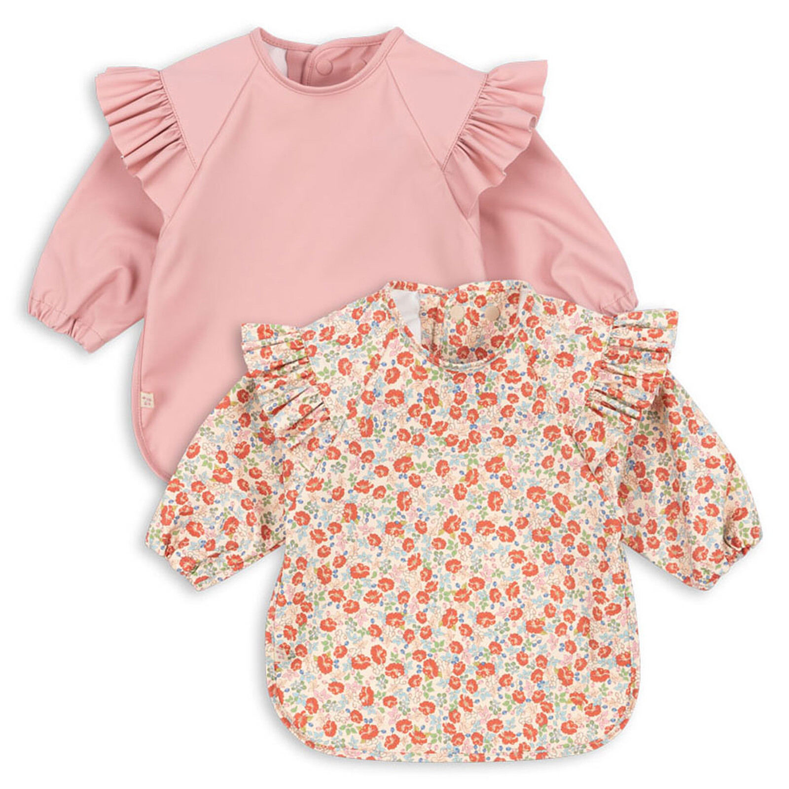 Lot de 2 Bavoirs à Manches Longues Kaluka & Bridal Rose - 18/36 Mois Konges Sløjd