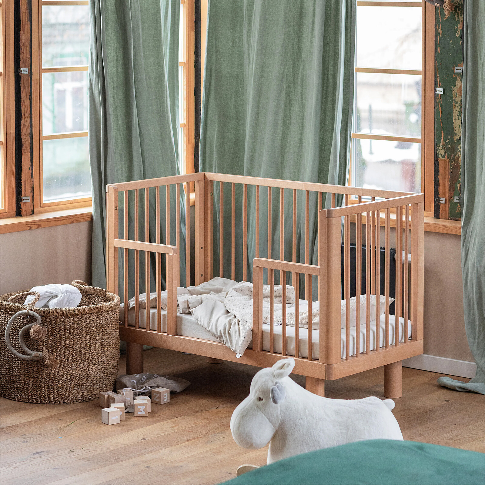 Avis Lit Bébé Evolutif Nox Bois Naturel - 60 x 120 cm