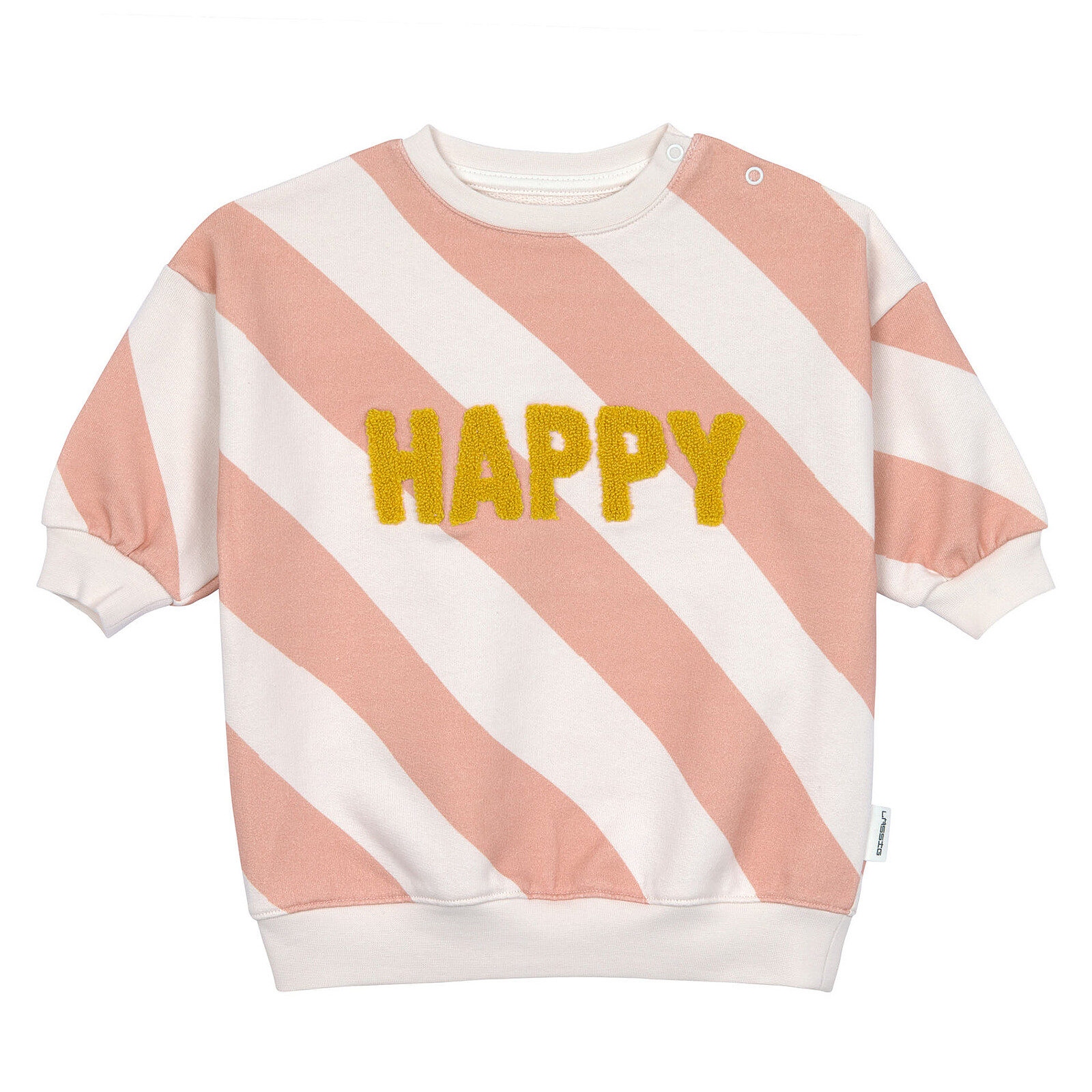 Sweat Little Gang Happy Blanc Rose - 3/6 Mois LÄSSIG