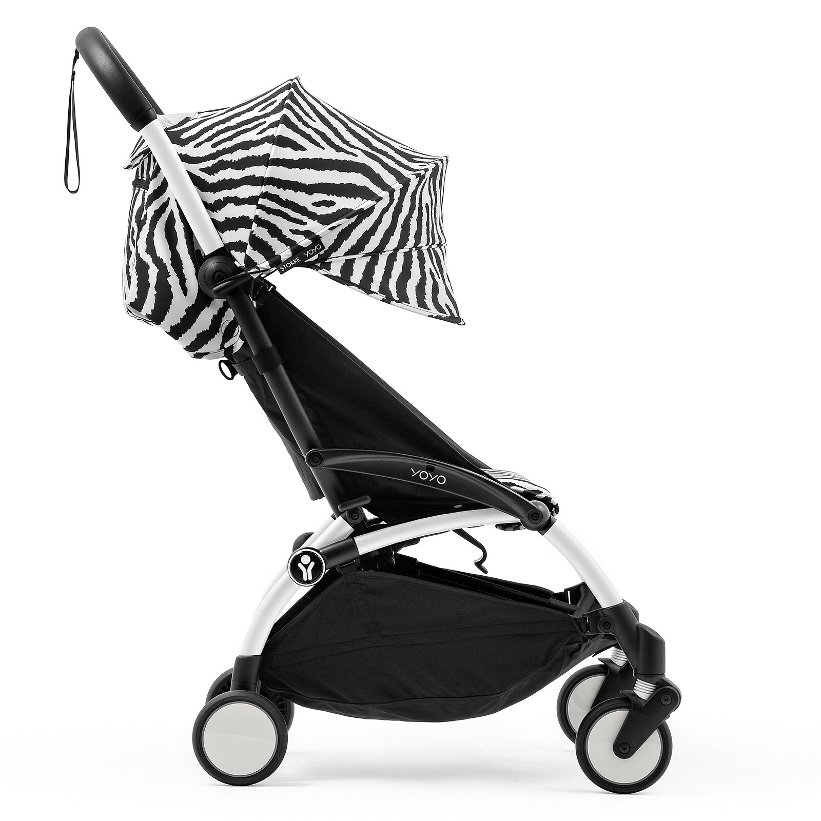 Poussette YOYO³ 6+ Chassis Blanc - Zebra Stokke