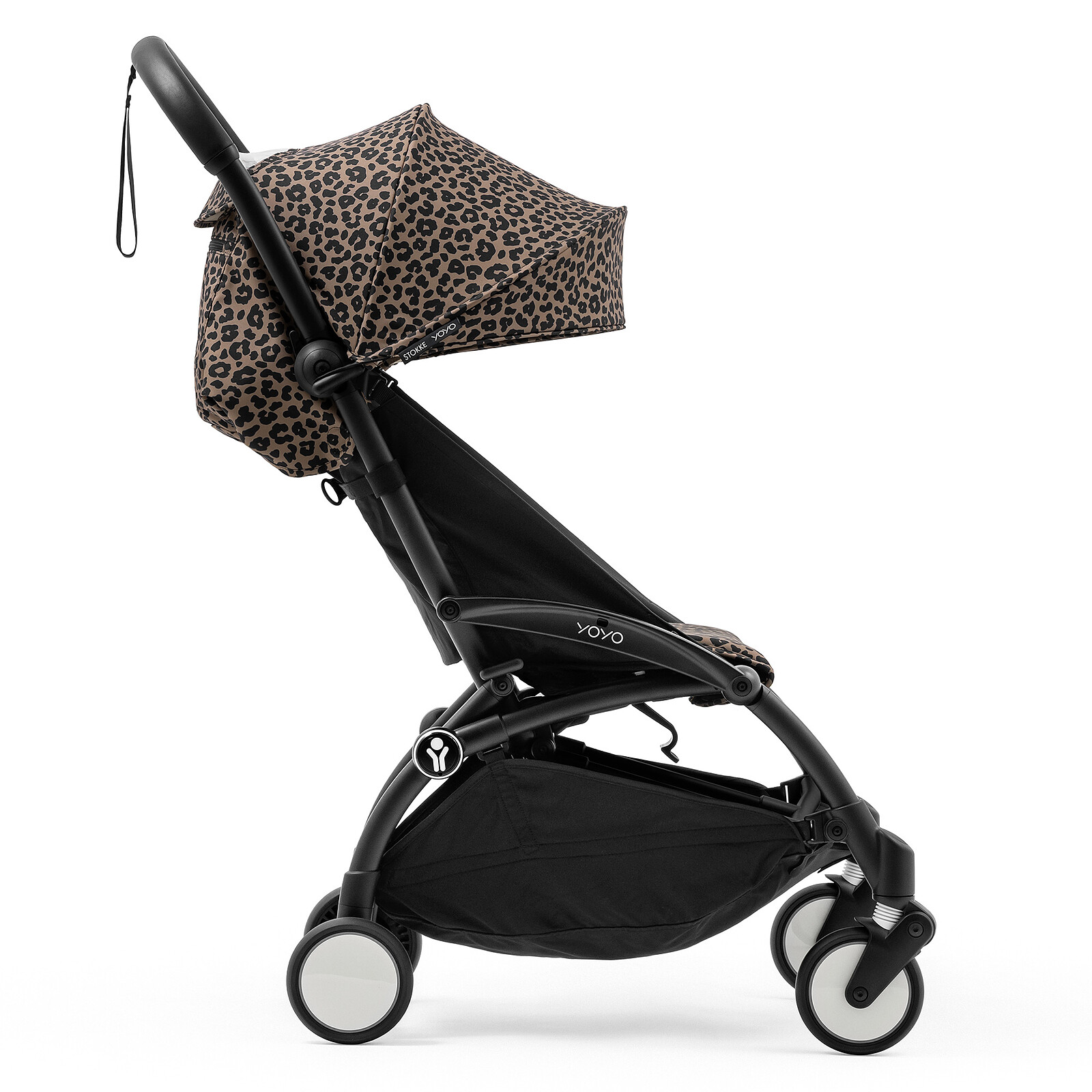 Poussette YOYO³ 6+ Chassis Noir - Leopard Stokke