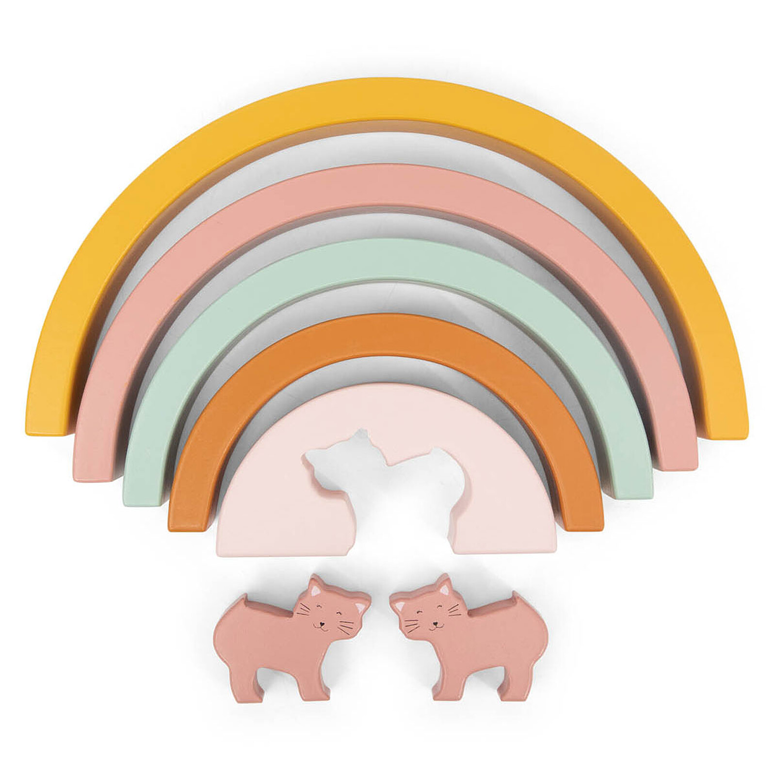 Arc-en-ciel à Empiler en Bois - Mrs. Cat Trixie Baby