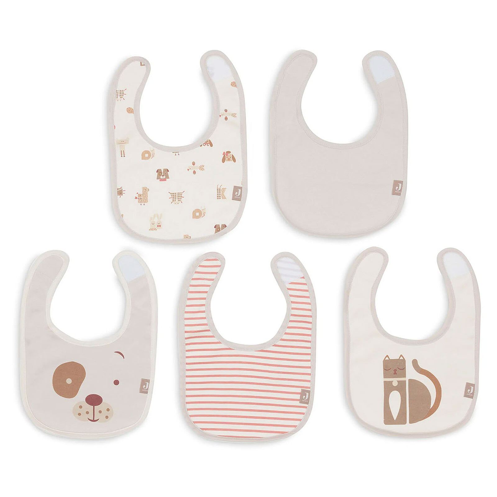 Lot de 5 Bavoirs Imperméables - Animal Friends Jollein