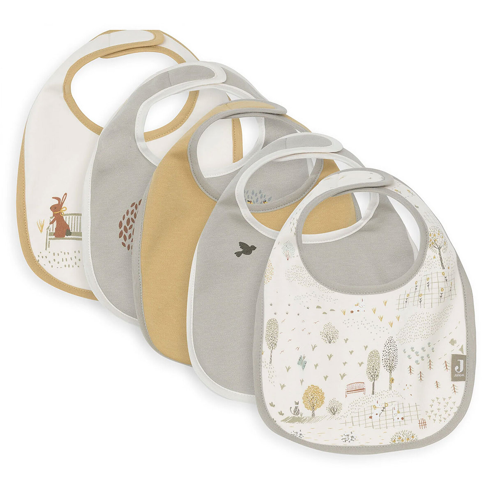 Lot de 5 Bavoirs Imperméables - Tiny Park Jollein