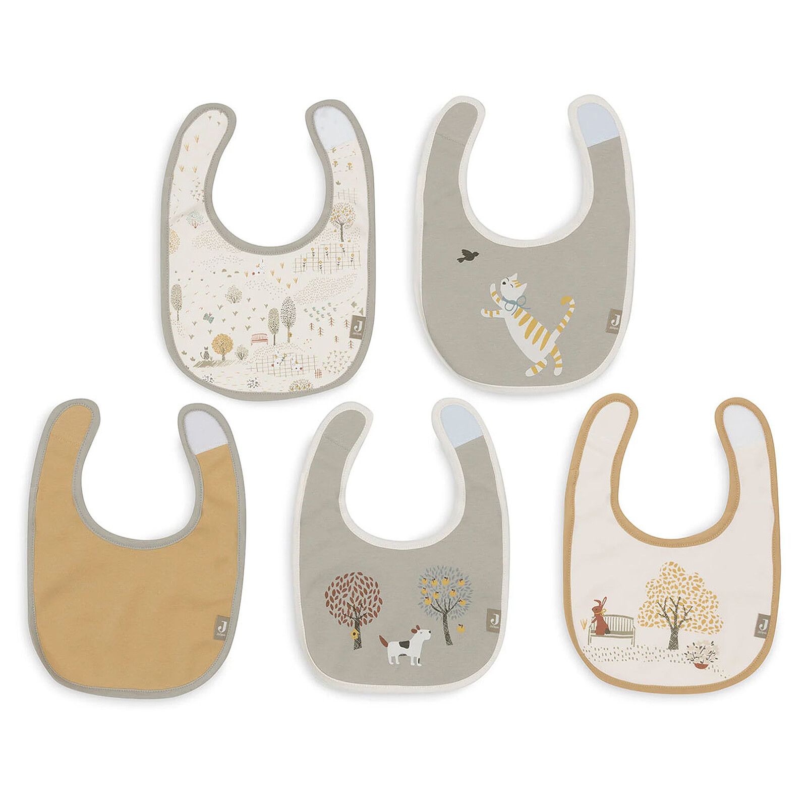 Lot de 5 Bavoirs Imperméables - Tiny Park Jollein