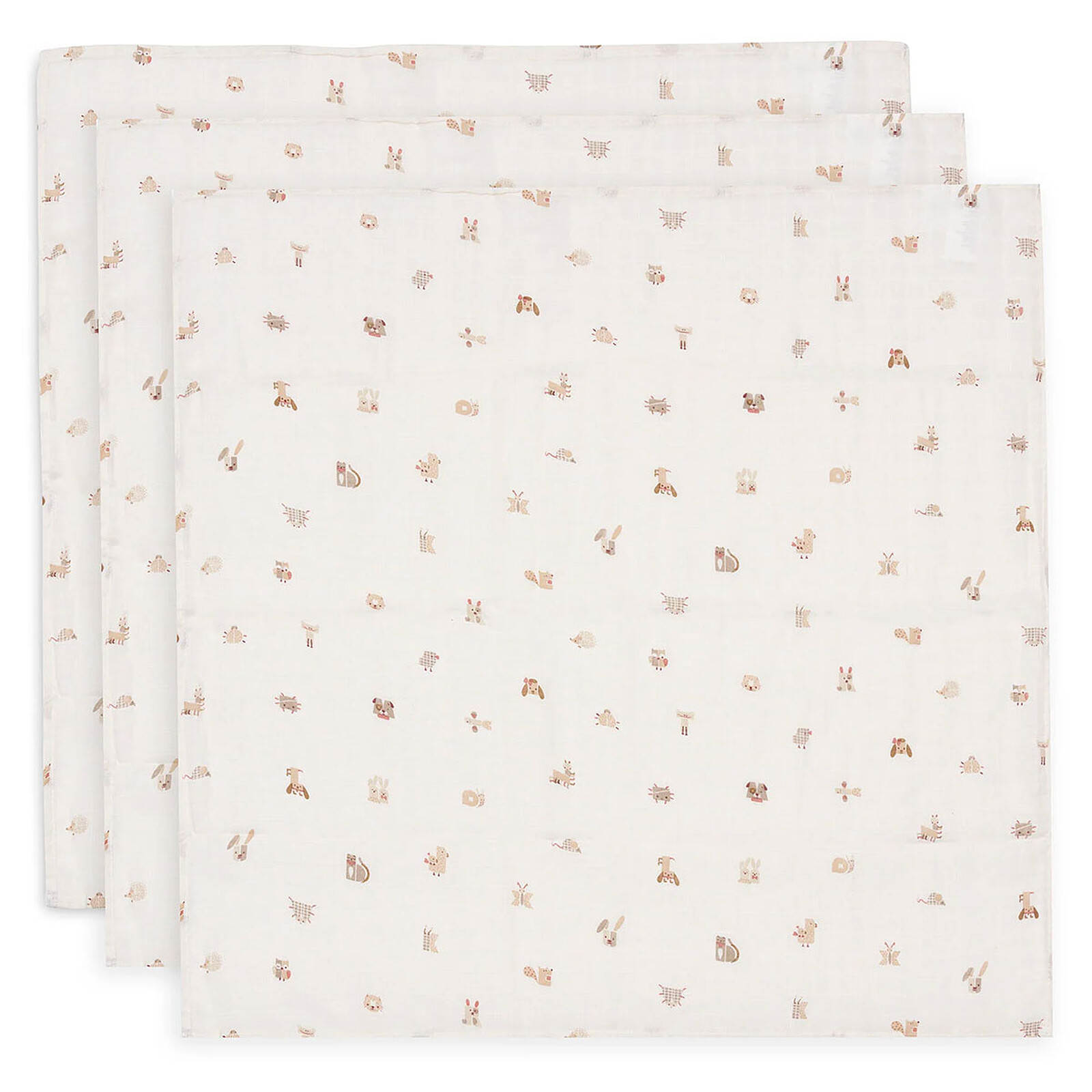 Lot de 3 Langes Gaze de Coton - Animal Friends Jollein
