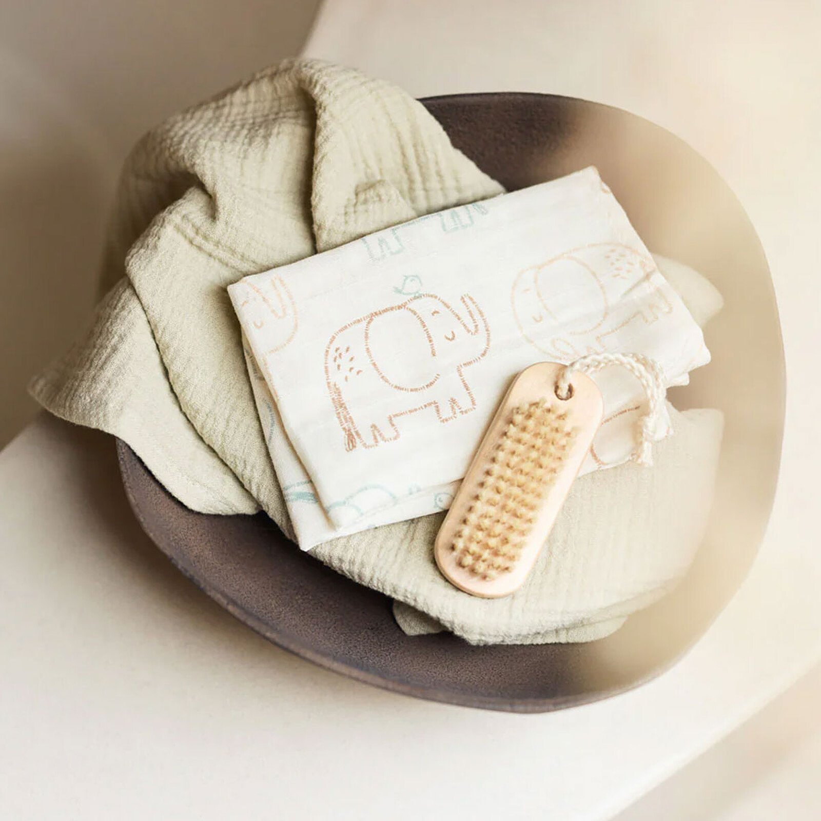 Avis Lot de 3 Langes Gaze de Coton - Elephant Tales