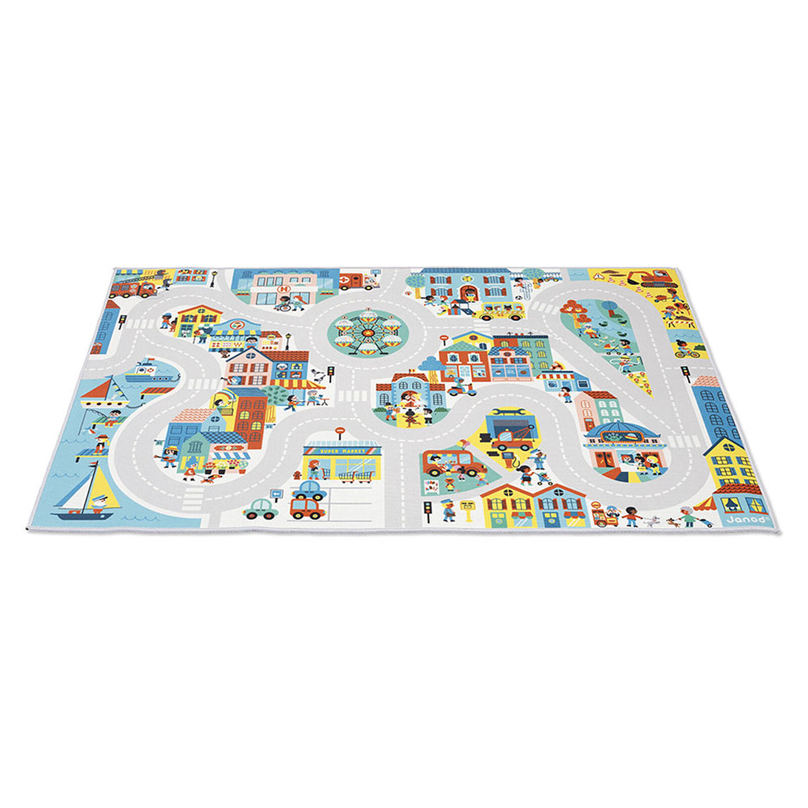 Tapis avec Circuit Ville - Cross Roads  Janod