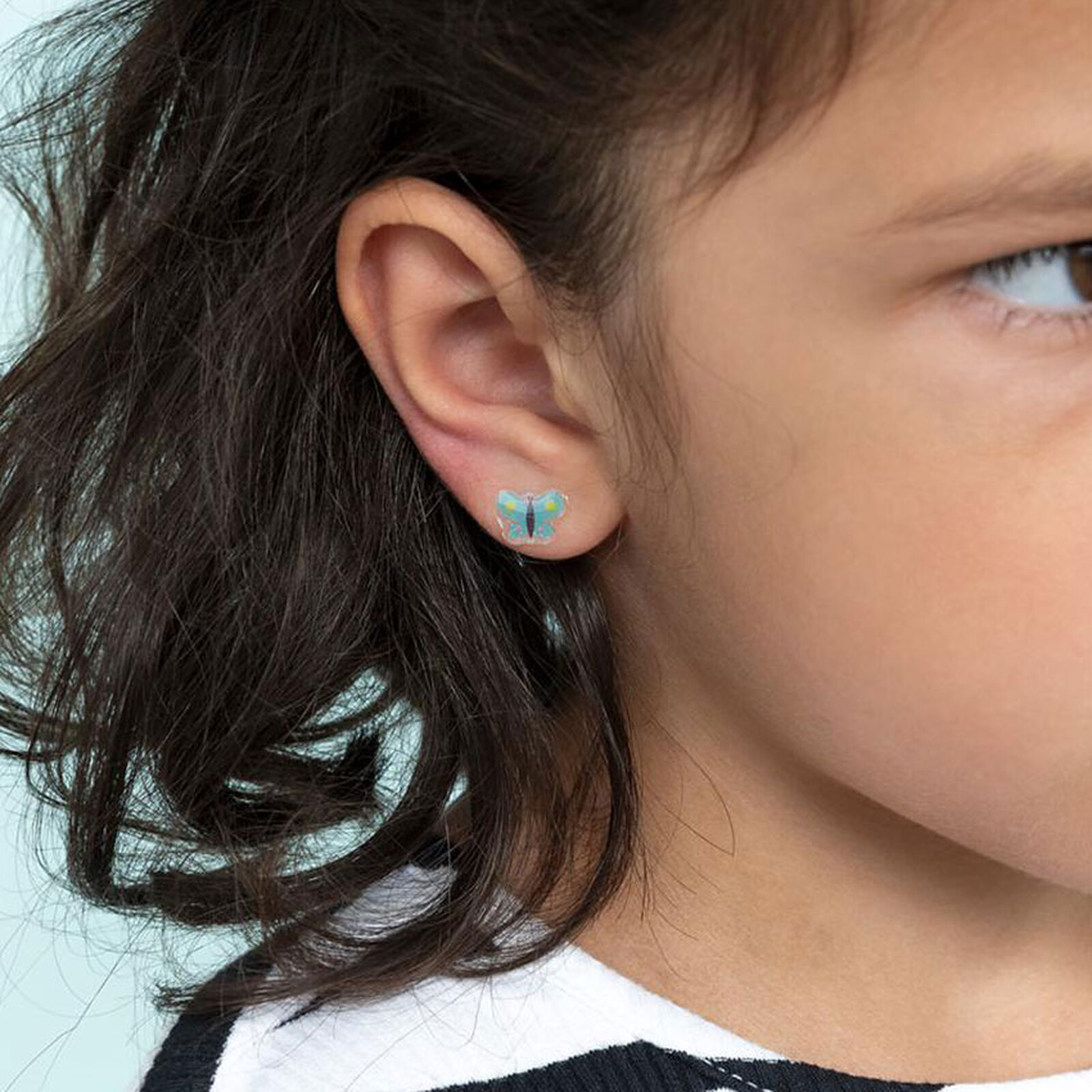 Boucles d'Oreilles Autocollantes - Cerise pas cher