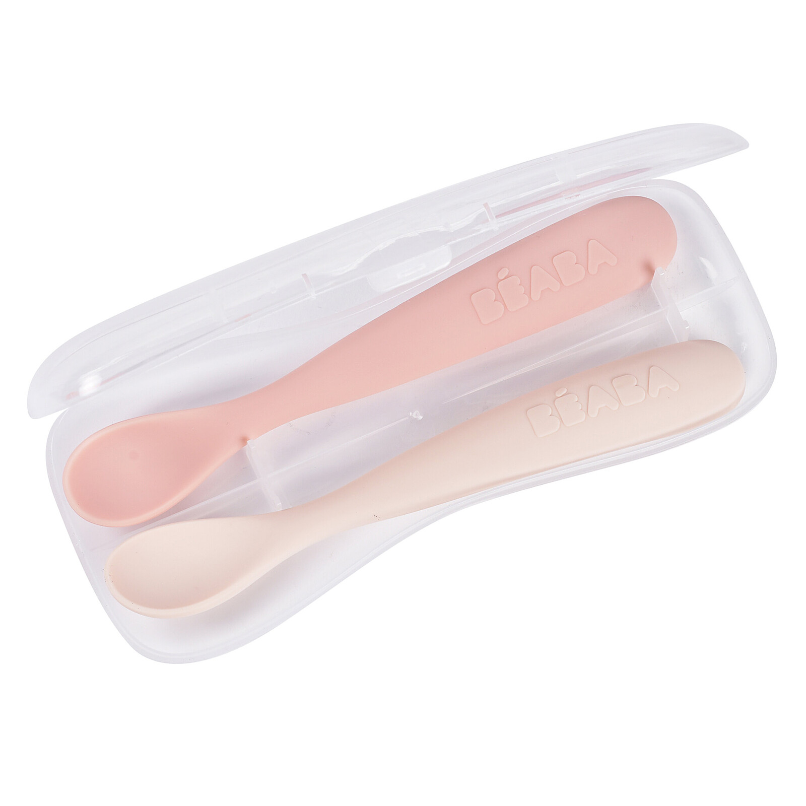 Lot de 2 Cuillères 1er Âge Silicone - Barbe à Papa et Guimauve BÉABA
