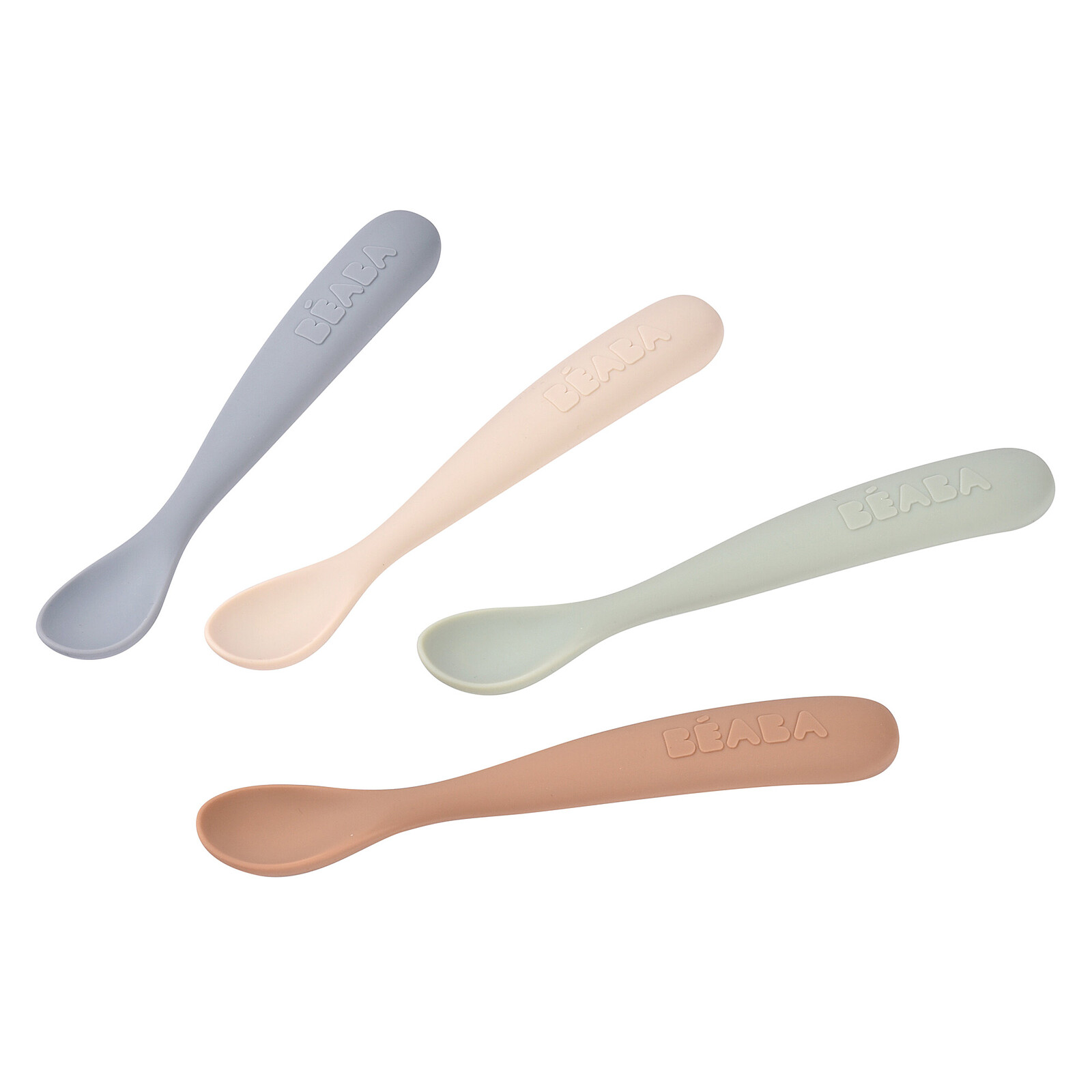 Lot de 4 Cuillères 1er Âge Silicone - Natural BÉABA