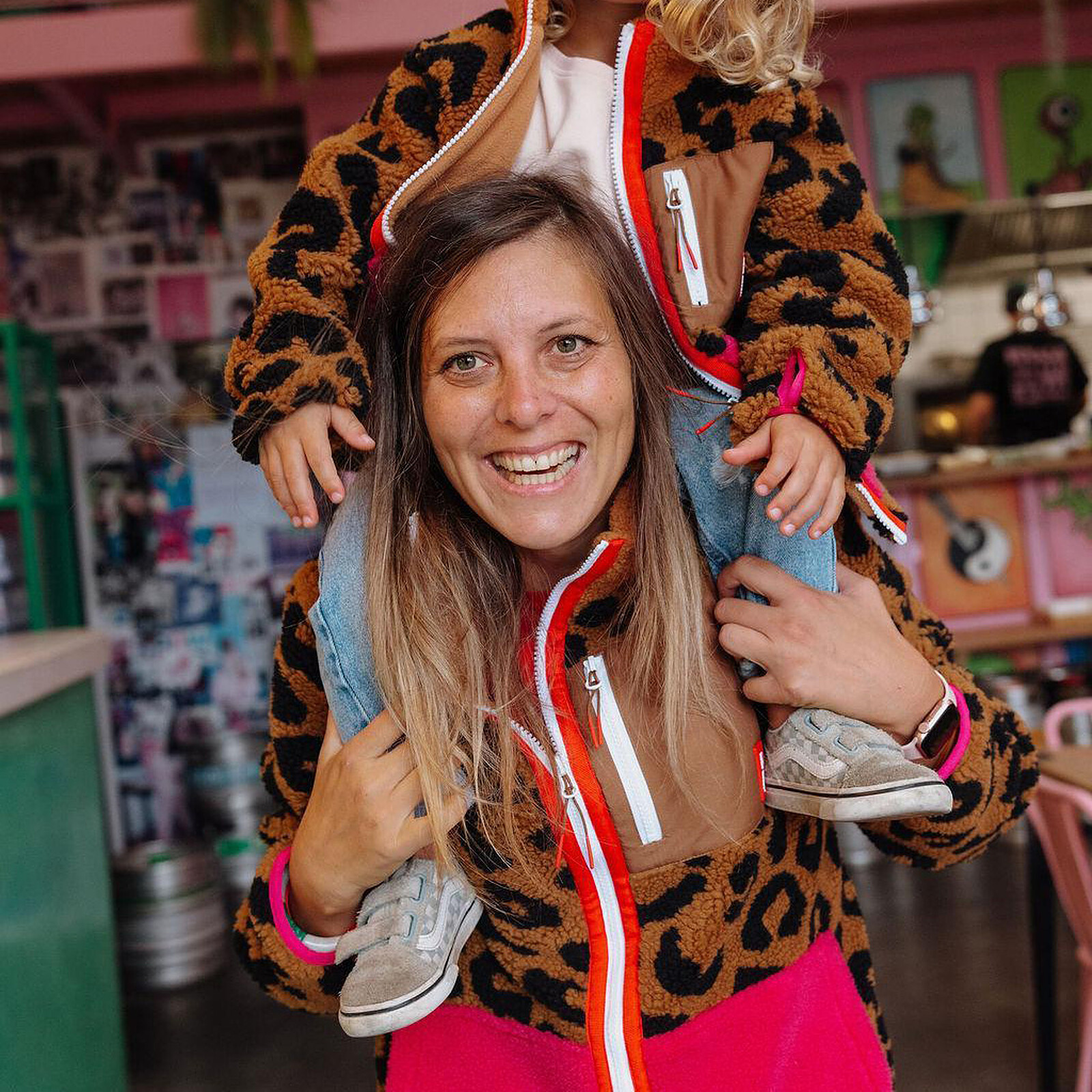 Veste Polaire Mamans Léopard - XL pas cher