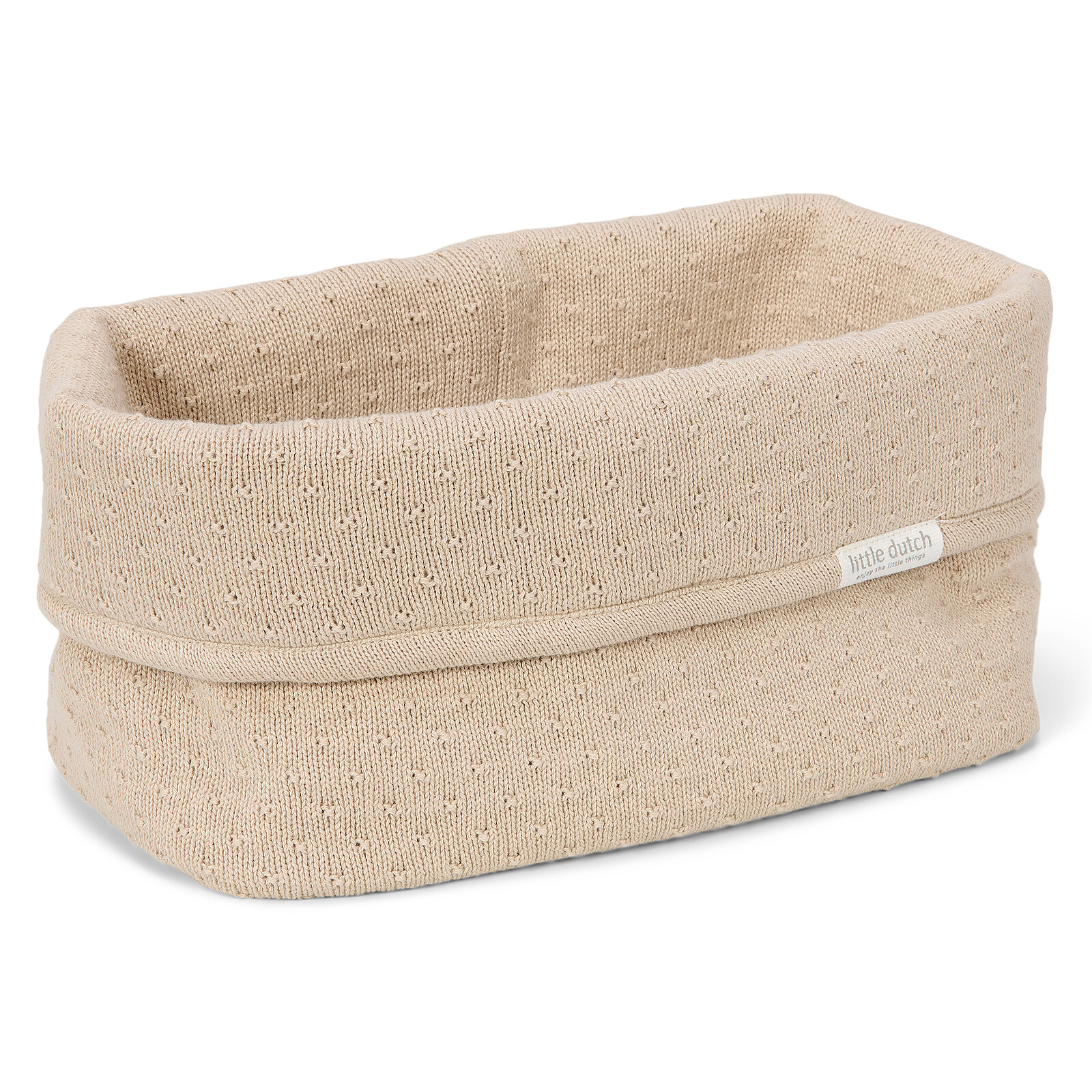 Grand Panier de Commode Tricoté - Pure Soft Beige Little Dutch