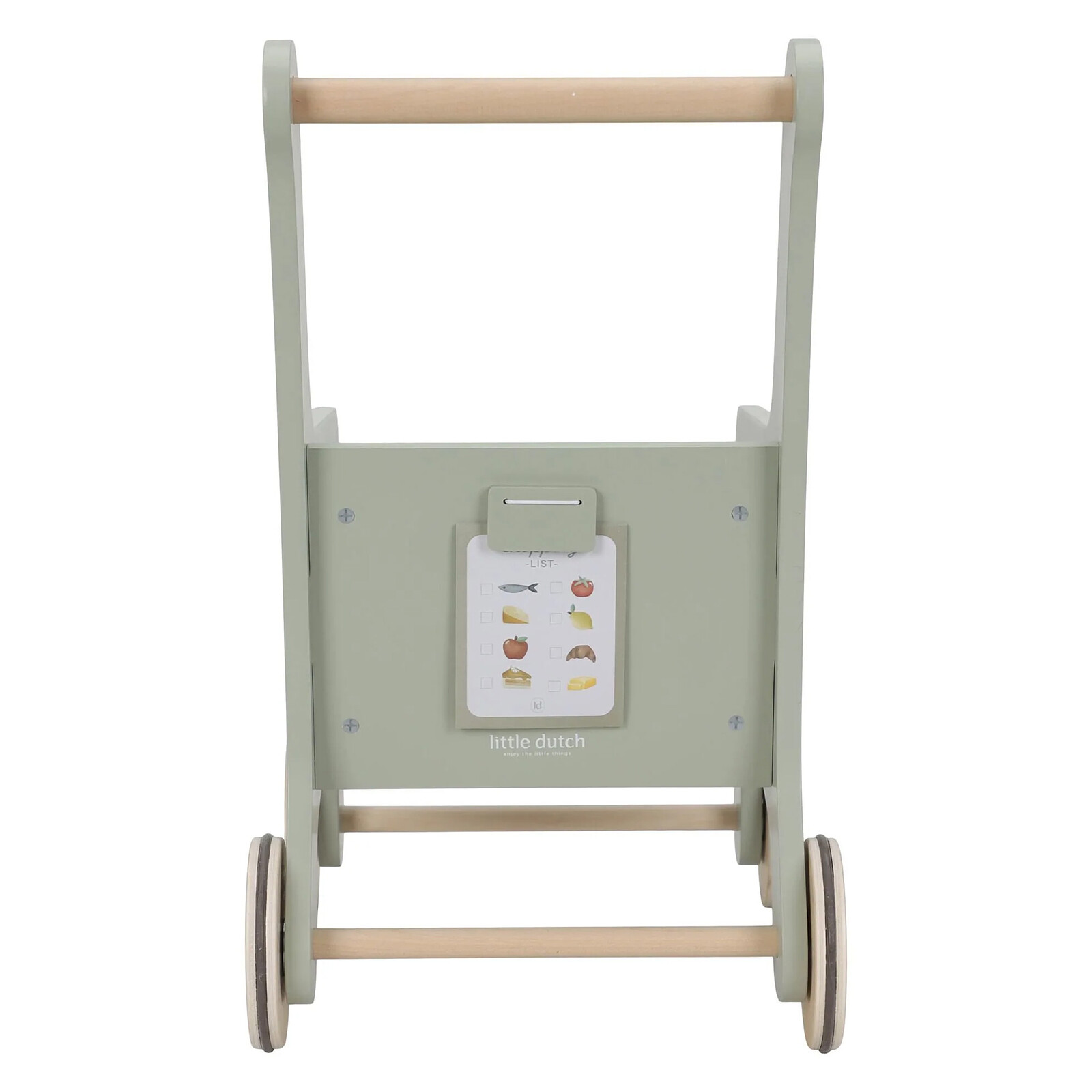 Chariot de Courses en Bois - Vert Little Dutch