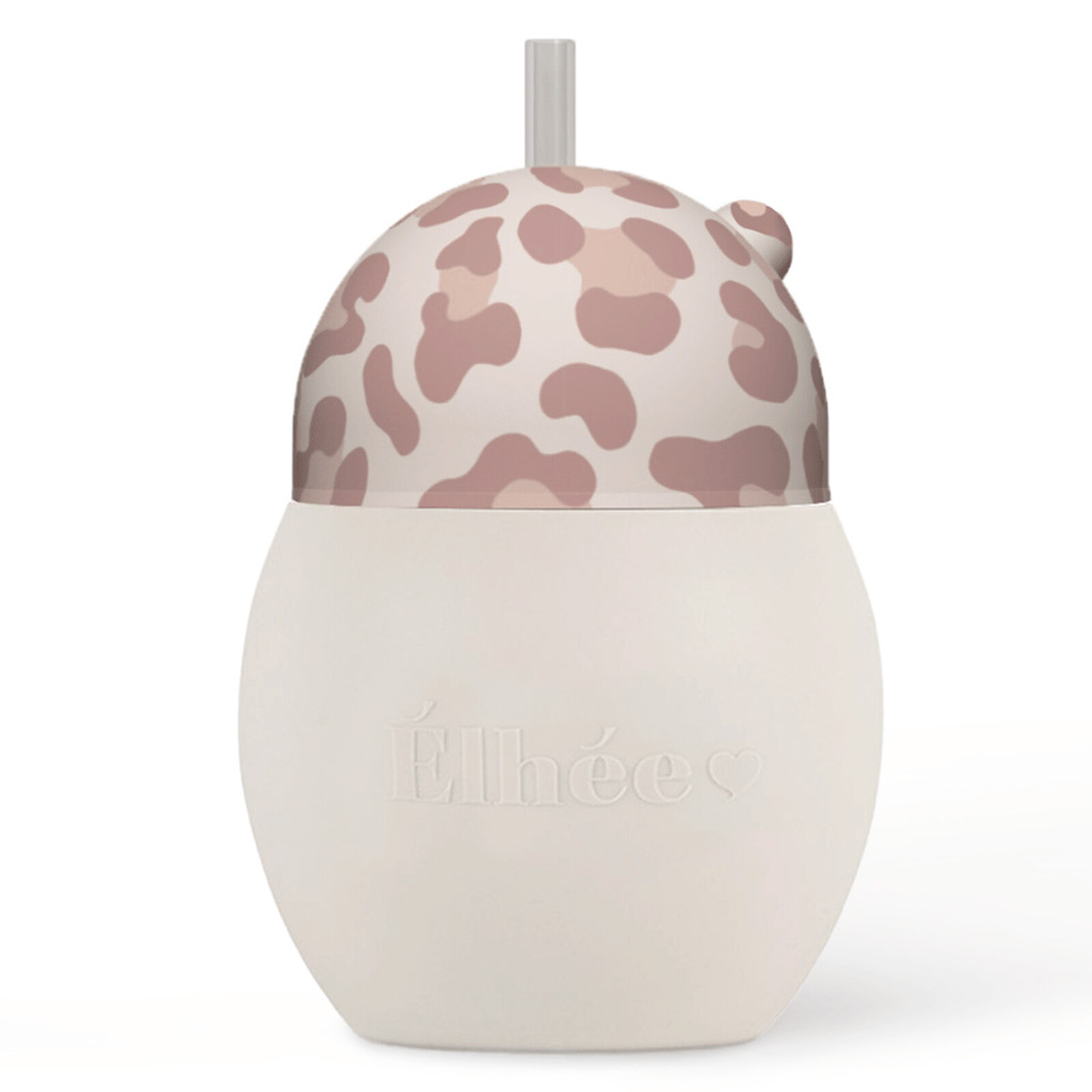 Tasse avec Paille Lestée Coconut Graouu Rose - 240 ml Elhée