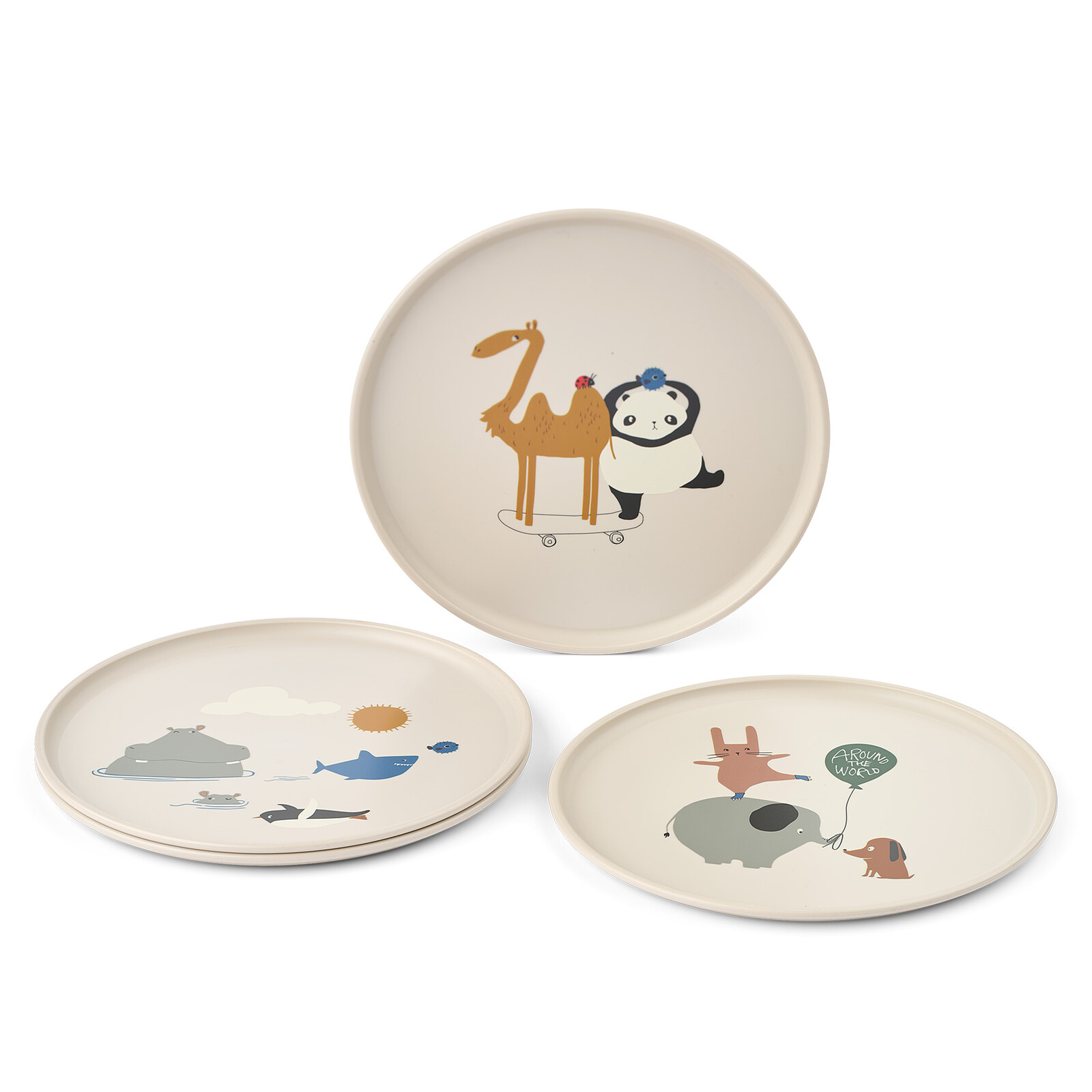 Lot de 4 Assiettes Remco - Around The World Sandy Liewood