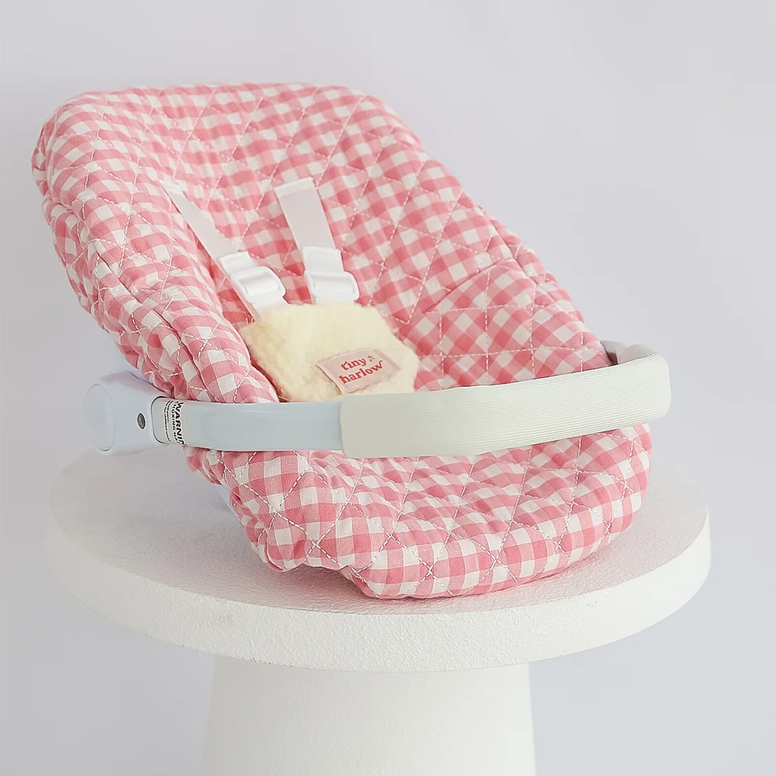 Siège Auto pour Poupée - Vichy Rose Tiny Harlow